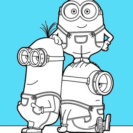 MINIONS coloring pages - 3 Movies online coloring sheets and printables