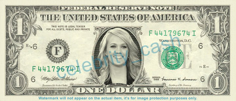Carrie Underwood Dollar Bill