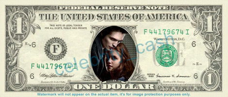 Edward & Bella Dollar Bill (color) - Twilight