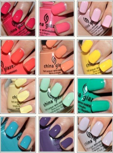 Rainbow colors palette nail polish Nail Polish Colors Manicure and Nail Art for Summer Fashion Trend Nail Polish Colors, Manicure, and Nail Art for Summer Fashion Trend