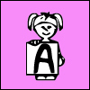 KIDS letters of alphabet coloring pages