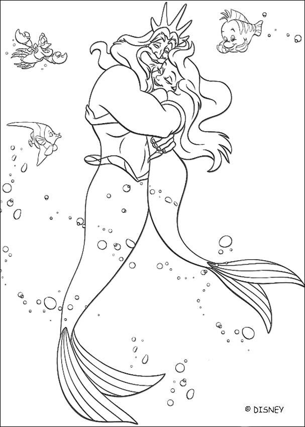 little mermaid sisters coloring pages