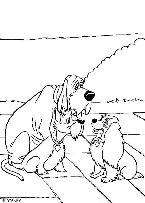Lady, trusty and jock coloring pages - Hellokids.com