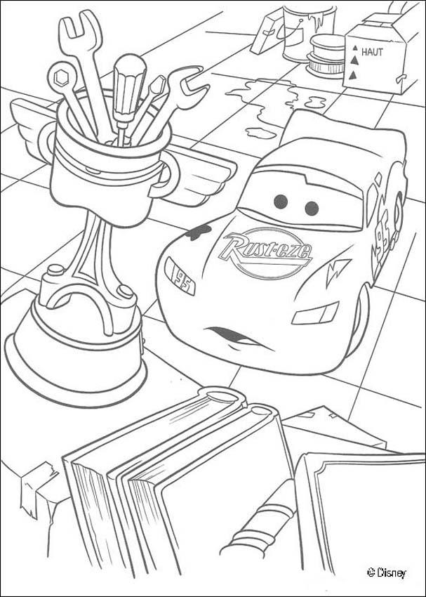Lightning Mc Queen Coloring Pages Hellokids Page Mewarnai Mcqueen Cars