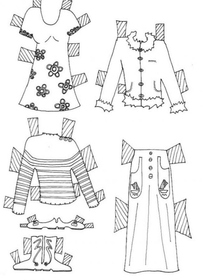 clothes coloring pages