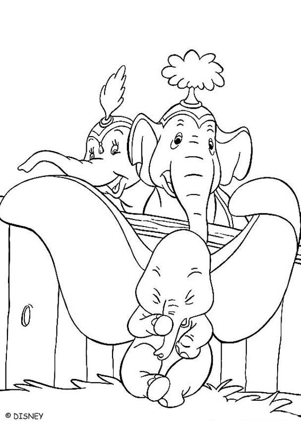 Dumbo and the elephant coloring pages - Hellokids.com