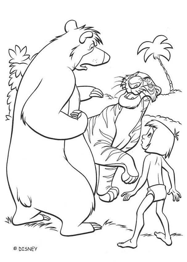 Jungle book main characters coloring pages
