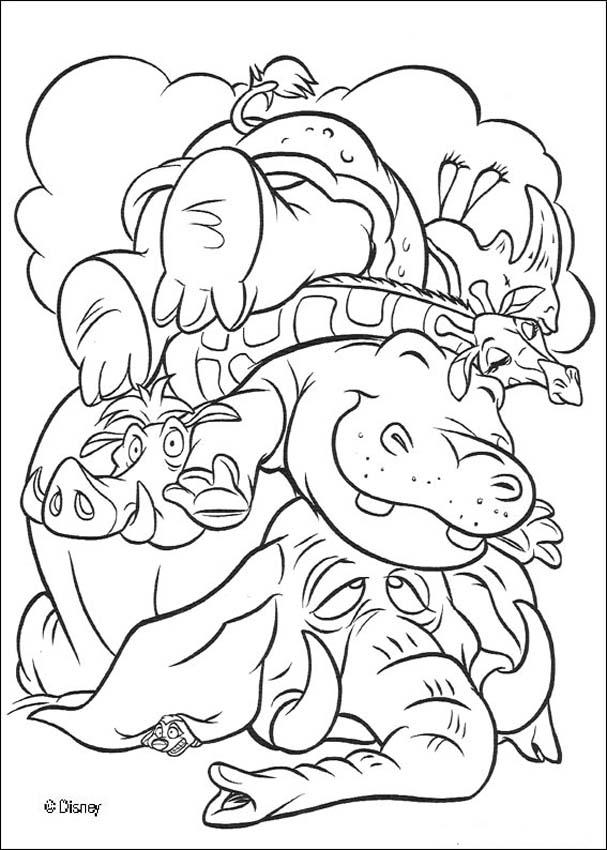 zoo animals coloring pages lion king - photo #10