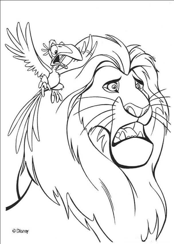 zazu lion king coloring pages - photo #28