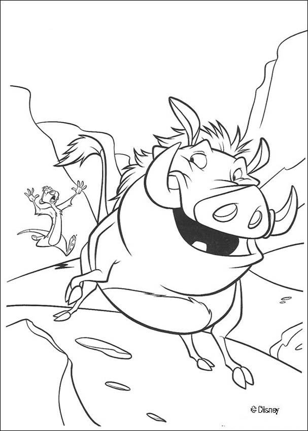 lion king timon and pumba coloring pages