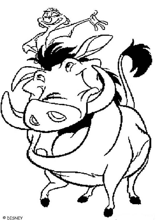 lion king coloring pages timon and pumbaa