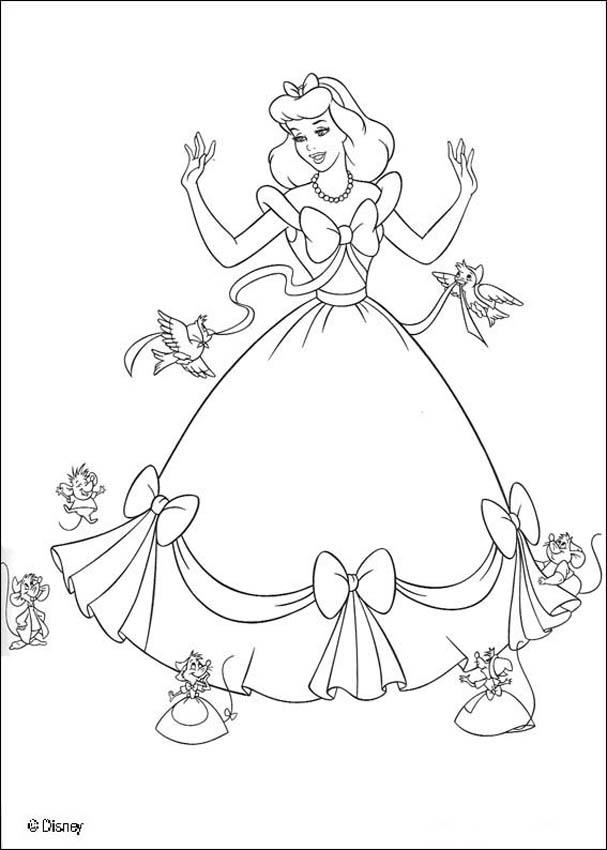 Cinderella Coloring Book Pages 22 Free Disney Printables For Kids To Color Online