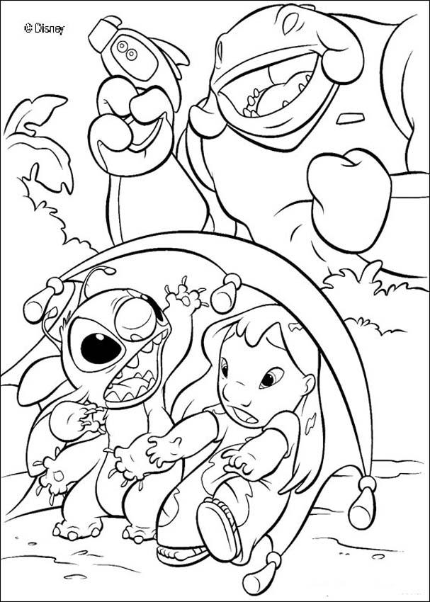 Lilo, stitch and captain gantu coloring pages - Hellokids.com