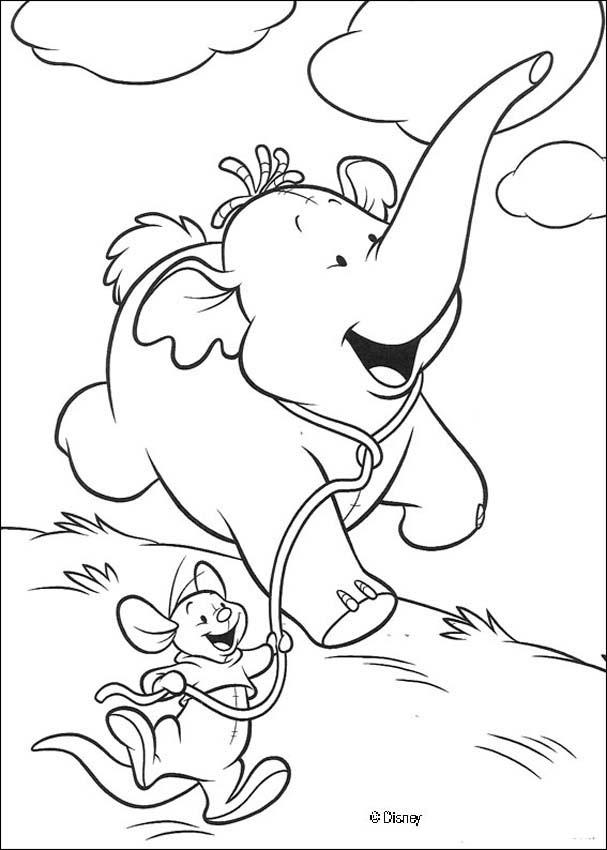 Lumpy playing with roo coloring pages - Hellokids.com