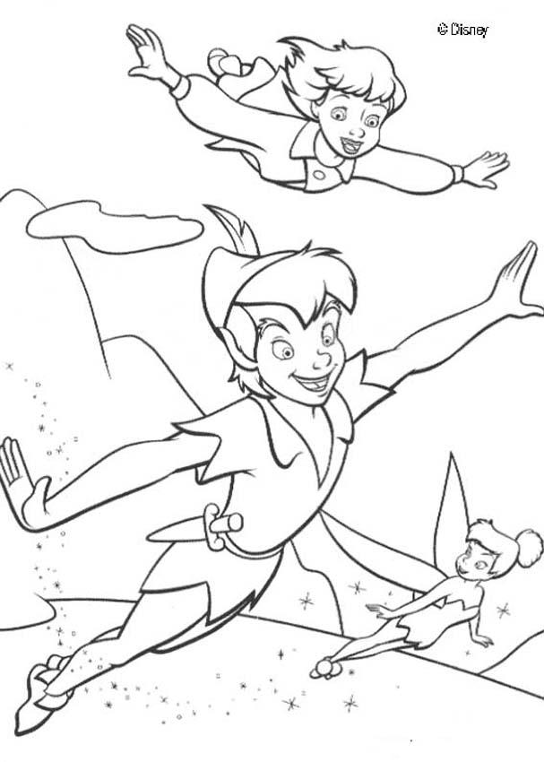 Peter Pan Wendy And Tinkerbell Coloring Pages Hellokids Peter Pan Wendy And Tinkerbell Coloring Pages Hellokids