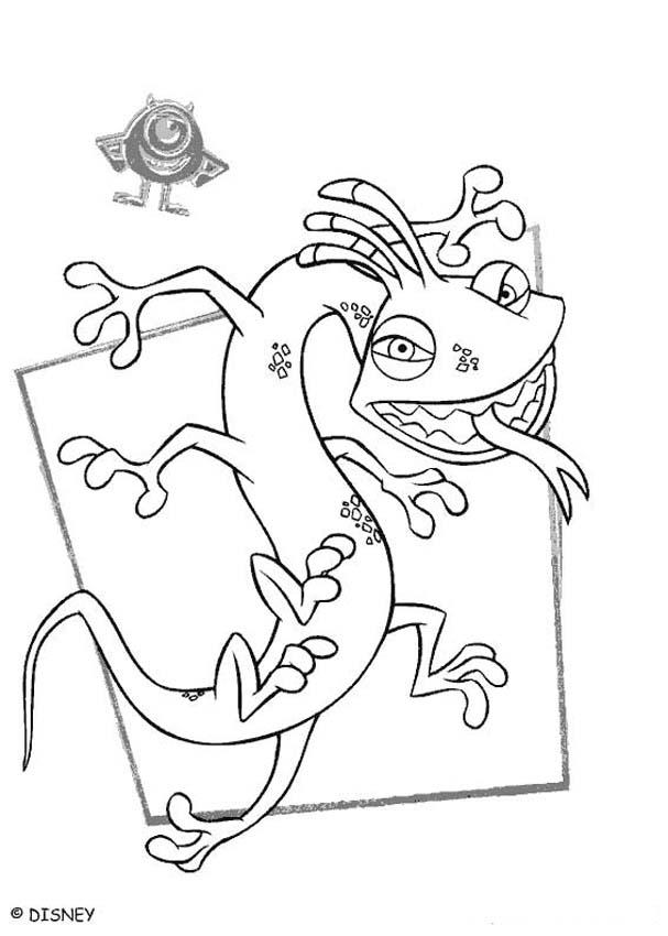 randall from monsters inc coloring pages - photo #10
