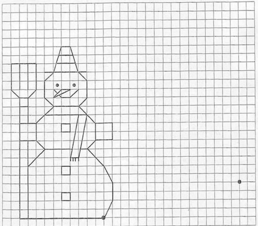 How to draw snowman - Hellokids.com