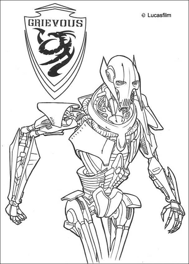 general grievous coloring sheet pages - photo #13