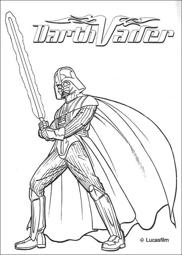 War Armor Of Darth Vader Coloring Pages Hellokids