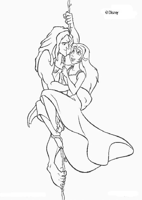 tarzan and jane coloring pages - photo #1