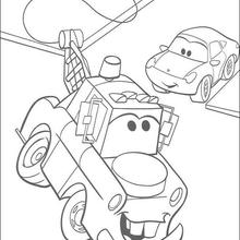 Cars: Truck Mater in the street - Coloring - Disney coloring pages - Cars coloring pages