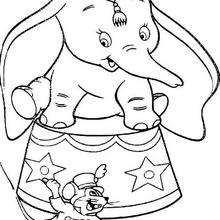 Dumbo Elephant Coloring Pages Hellokids Tim 1 Page Disney
