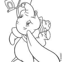Dumbo flying - Coloring - Disney coloring pages - Dumbo coloring pages