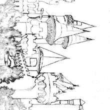 Magic castle - Coloring - COUNTRIES Coloring Pages - PRINTABLE Countries coloring pages