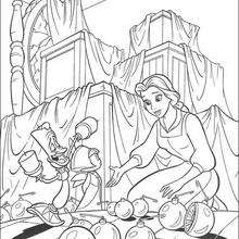 Belle Saves Chip Coloring Pages Hellokids Com