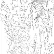 Peter, Lucy and Susan in the river - Coloring - MOVIE coloring pages - THE CHRONICLES OF NARNIA coloring book pages