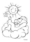 Care Bear relaxing - Coloring - Famous character coloring pages - Care Bears coloring book pages