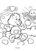 Care Bear with a heart - Coloring - CARTOON CHARACTERS Coloring Pages - CARE BEARS coloring pages