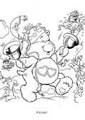 Care Bear and bells - Coloring - CARTOON CHARACTERS Coloring Pages - CARE BEARS coloring pages