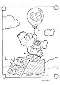 Care Bear birthday gift - Coloring - Cartoon Characters Coloring Pages - Care Bears coloring book pages