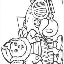 Big-Ears and a car - Coloring - CARTOON CHARACTERS Coloring Pages - NODDY coloring pages