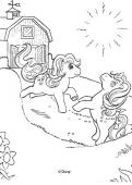 Ponies having fun - Coloring - Cartoon Characters Coloring Pages - My Little Pony coloring book pages