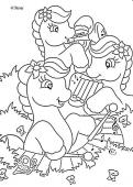 Ponies playing music - Coloring - Cartoon Characters Coloring Pages - My Little Pony coloring book pages