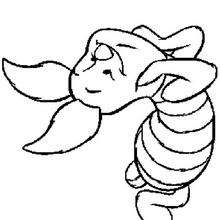 Piglet - Coloring - Cartoon Characters Coloring Pages - Winnie The Pooh coloring pages