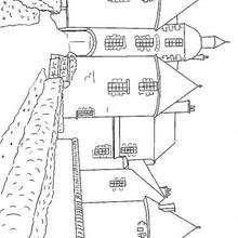 Castle - Coloring - COUNTRIES Coloring Pages - PRINTABLE Countries coloring pages