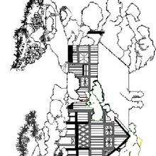 Cottage - Coloring - COUNTRIES Coloring Pages - PRINTABLE Countries coloring pages