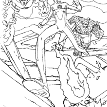Action - Coloring page - SUPER HEROES Coloring Pages - FANTASTIC FOUR coloring pages