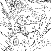 Fantastic Four in Action coloring page