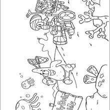 Jellyfish fields - Coloring page - TV SERIES CHARACTERS coloring pages - SPONGE BOB coloring book pages - PATRICK STAR coloring pages