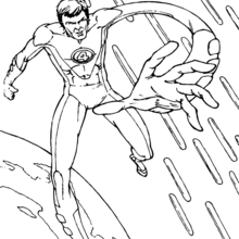 Mr fantastic stretch his body - Coloring page - SUPER HEROES Coloring Pages - FANTASTIC FOUR coloring pages - MR FANTASTIC coloring pages
