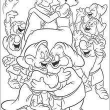 Snow White with her prince coloring page