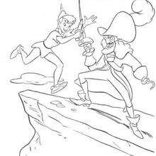 Captain Hook and Peter Pan - Coloring page - DISNEY coloring pages - Peter Pan coloring pages
