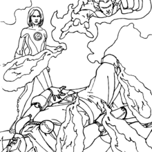 Defeat of Doctor Doom - Coloring page - SUPER HEROES Coloring Pages - FANTASTIC FOUR coloring pages - DOCTOR DOOM coloring pages
