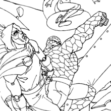 Doctor Doom: punch - Coloring page - SUPER HEROES Coloring Pages - FANTASTIC FOUR coloring pages - DOCTOR DOOM coloring pages