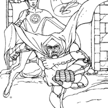 The end of Doctor Doom - Coloring page - SUPER HEROES Coloring Pages - FANTASTIC FOUR coloring pages - DOCTOR DOOM coloring pages
