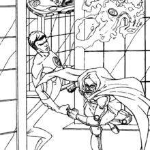 Doctor Doom is running - Coloring page - SUPER HEROES Coloring Pages - FANTASTIC FOUR coloring pages - DOCTOR DOOM coloring pages